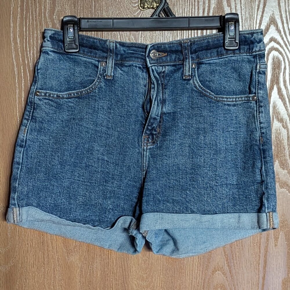 Wild Fable Upcycled Denim Shorts, Embroidered Floral, 10